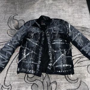 Kingz Denim Jacket Size Small Rebel Mens Jean Jacket